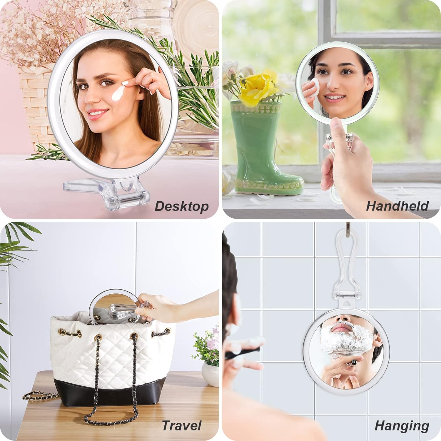 AMISCE 2-Sided 30x Magnifying Mirror