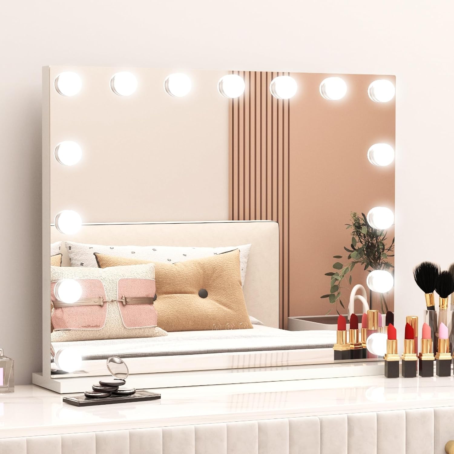 Hollywood Lighted Vanity Mirror with 10x Magnification