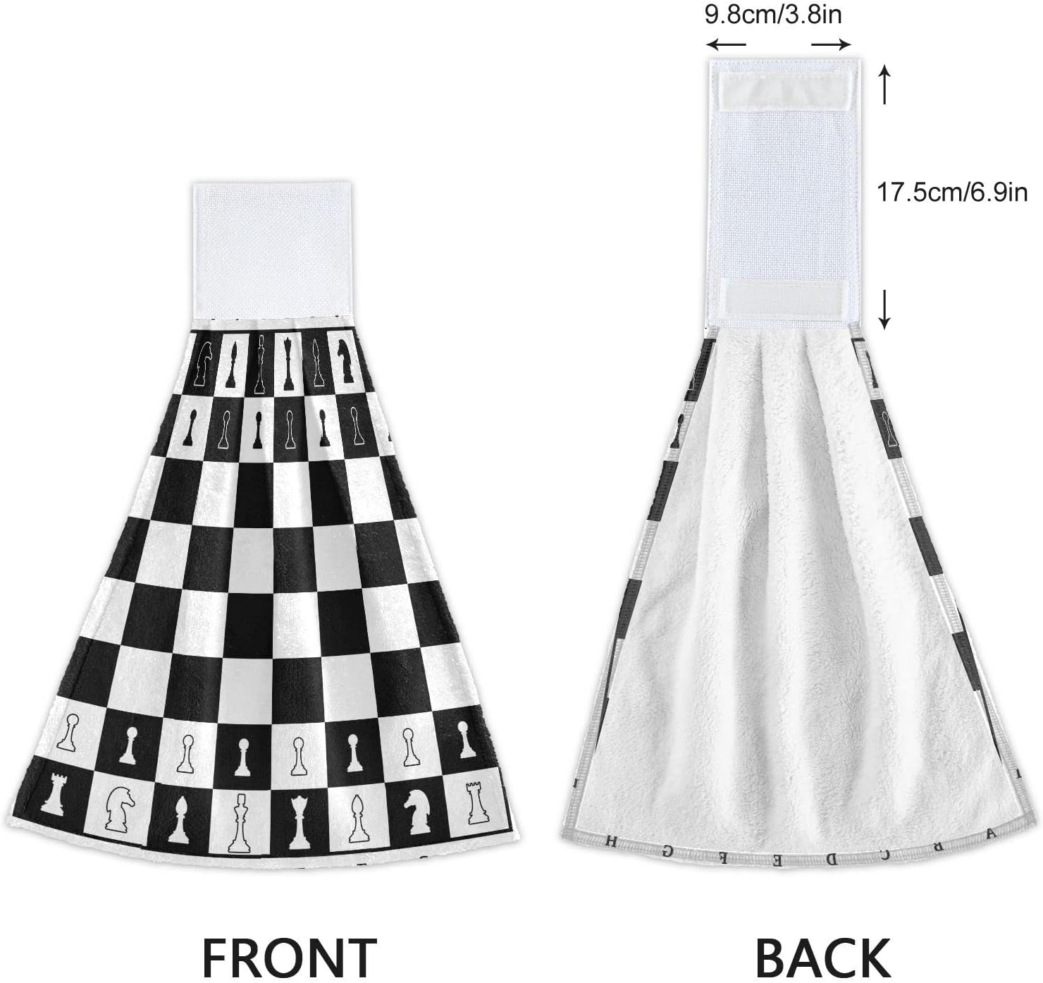 Chess Silhouette Kitchen Towels Set 2PCS