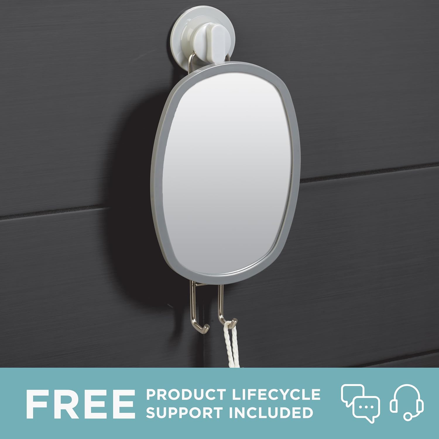 Zenna Home Rustless Rust-Proof Shower Mirror
