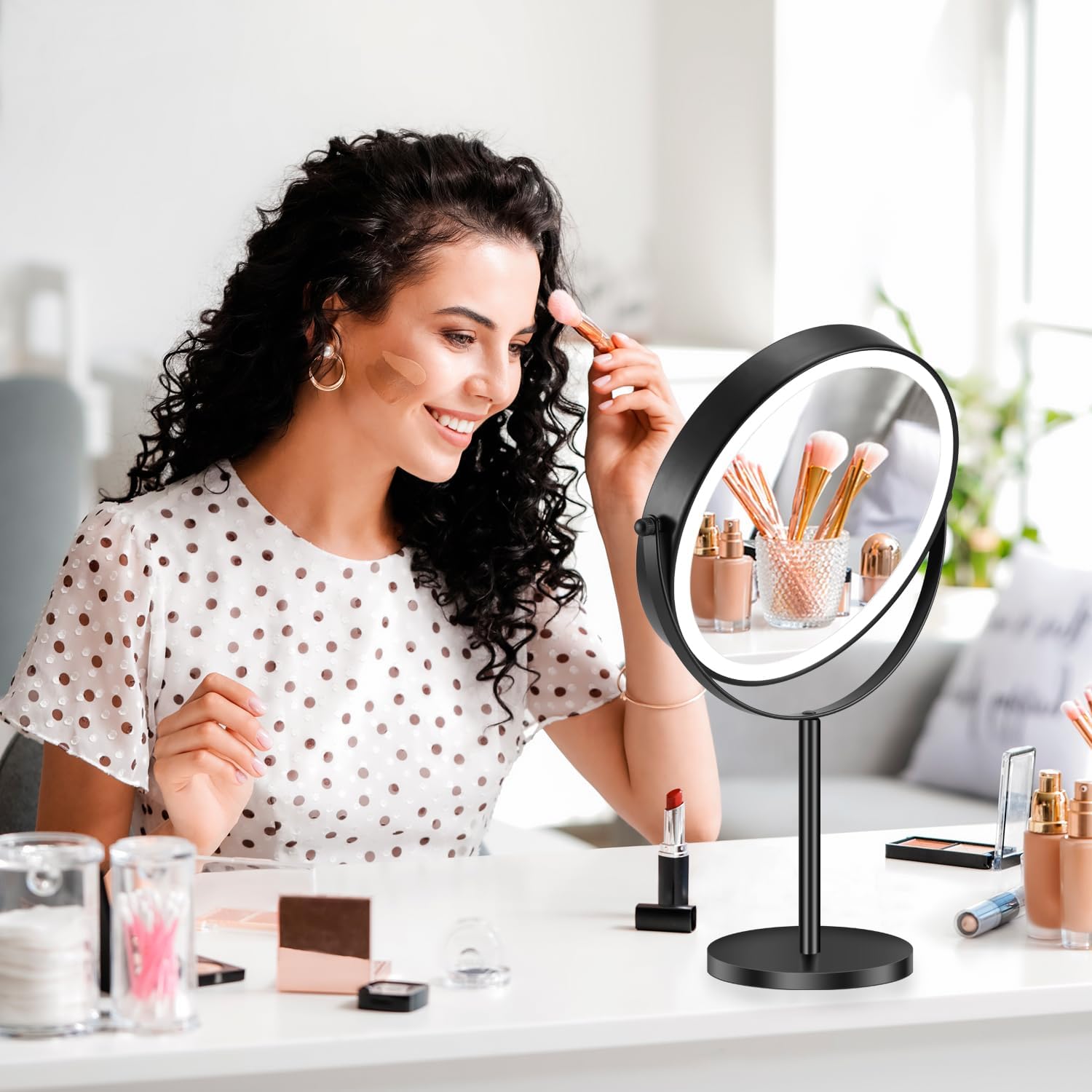 ALHAKIN 9 Lighted Makeup Mirror