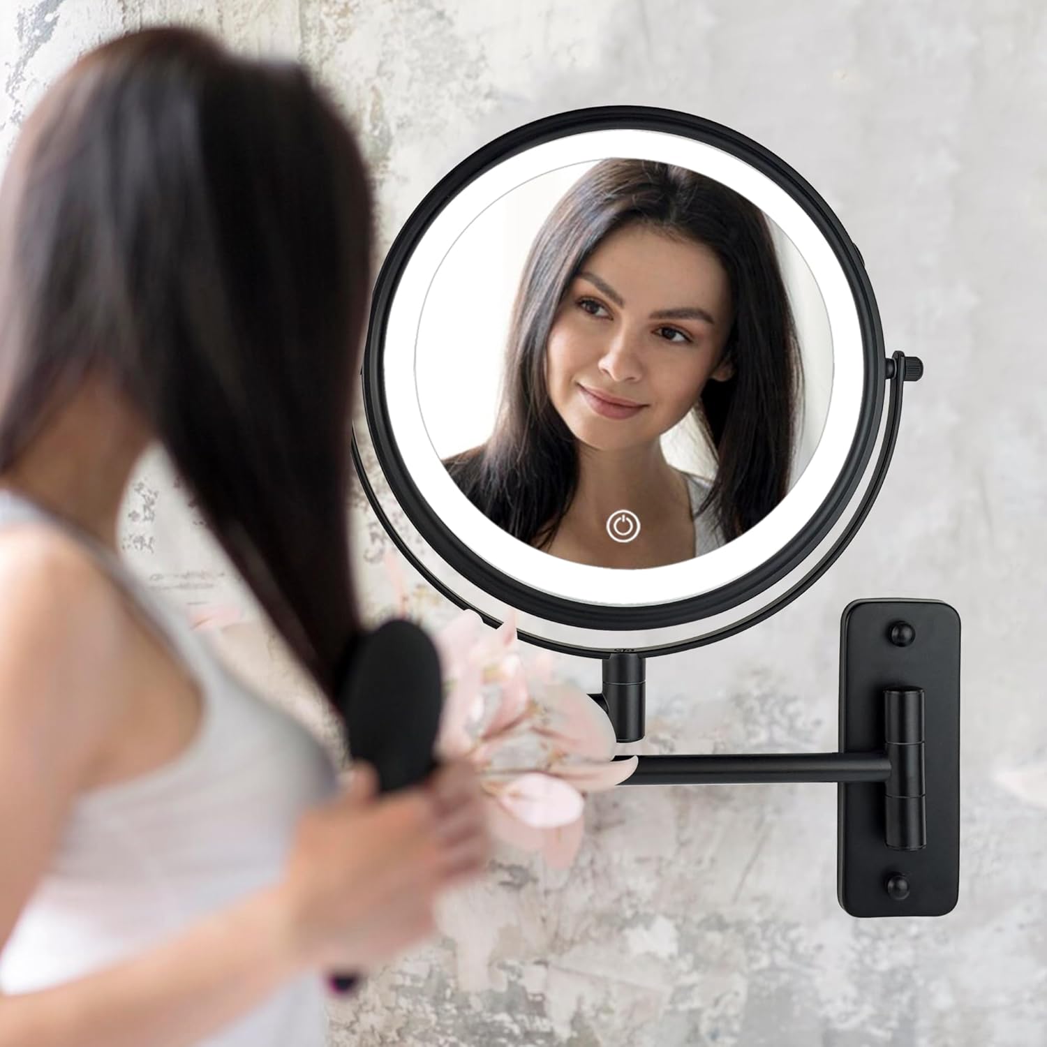 JANEEVA 8 Wall-Mounted Lighted Makeup Mirror