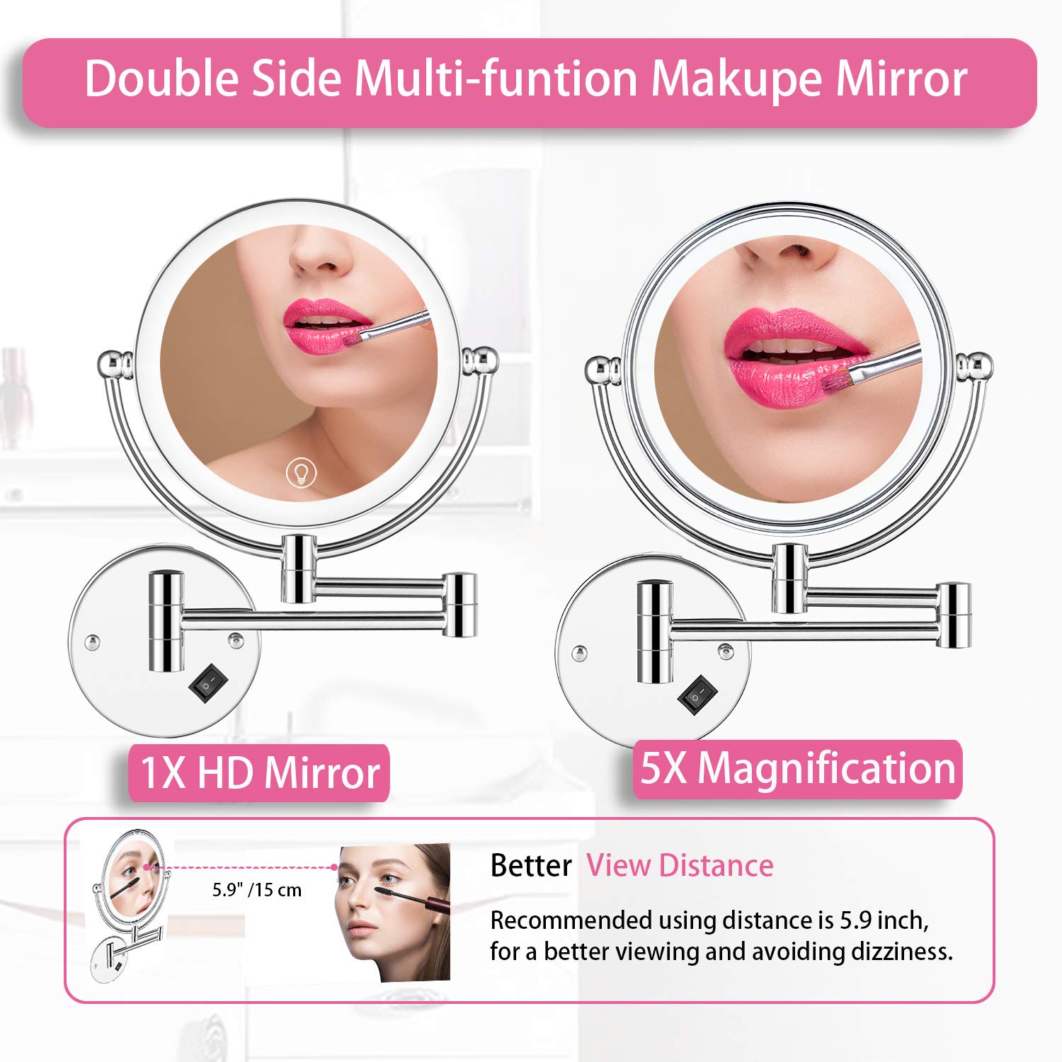 High-Quality Double-Sided Makeup Mirror