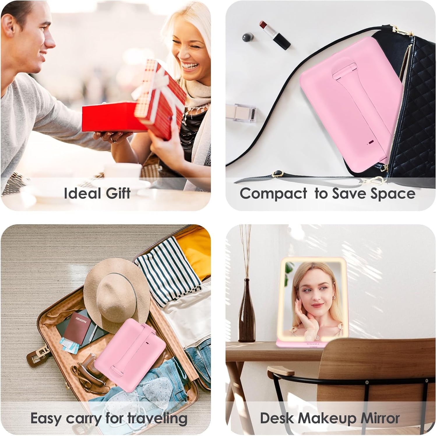 ESWU Portable Travel Makeup Mirror