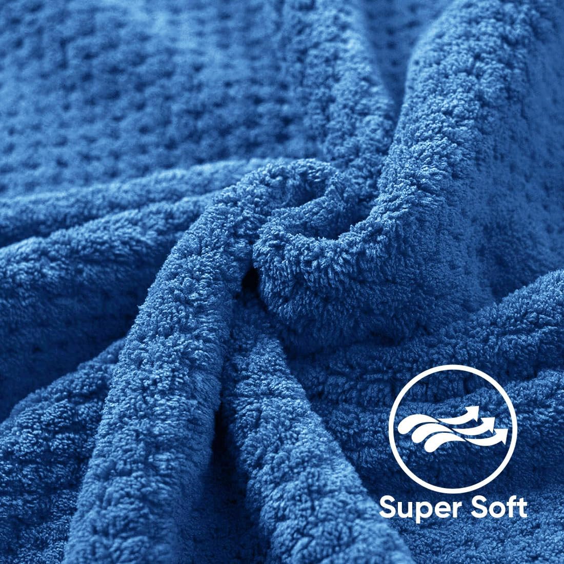 HOMEXCEL 4-Piece Bath Towels Luxurious Microfiber Set