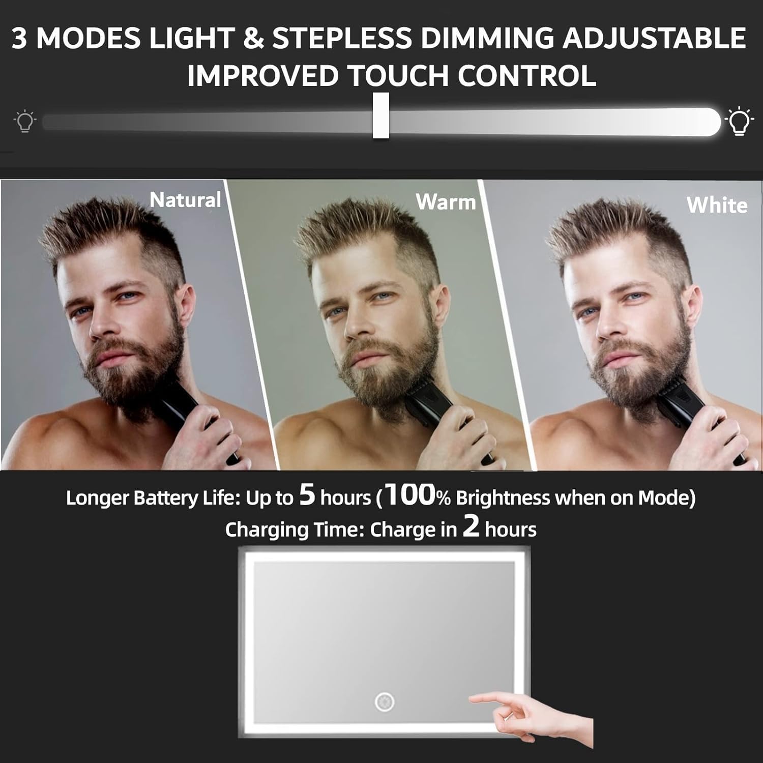 Vanexiss 3-Way Trifold Mirror
