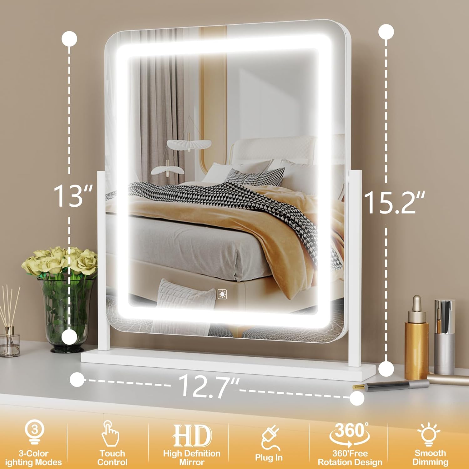 Gvnkvn Makeup Vanity Mirror