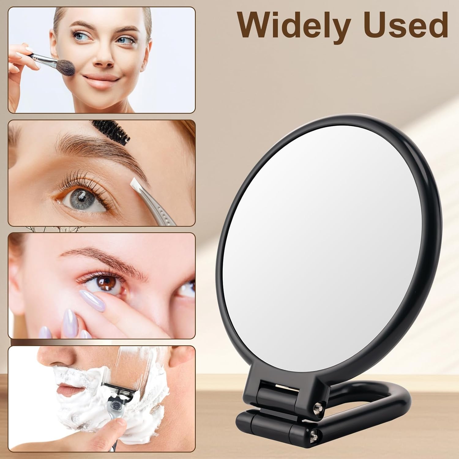 BOOMIBOO 1X10X Travel Magnifying Makeup Mirror