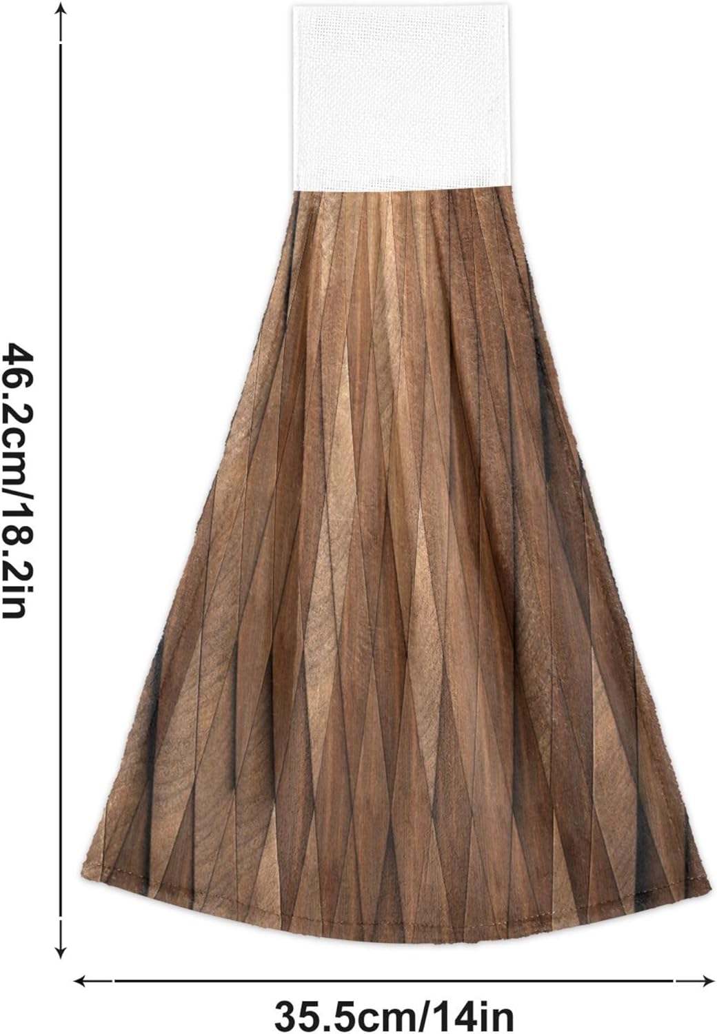 Vertical Rhomb Wooden Cubes Kitchen Hanging Hand Towels 2 Pair