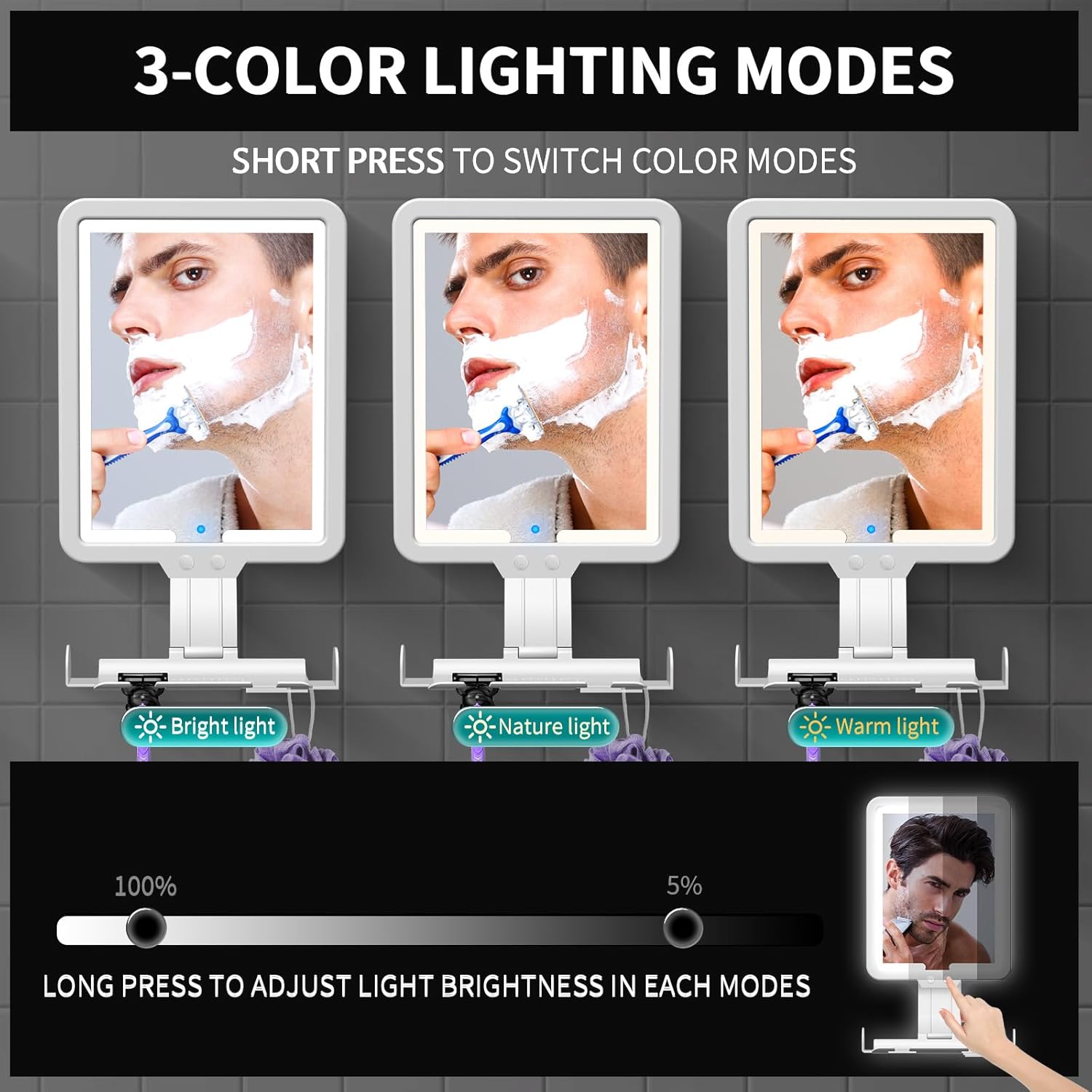 Heated Bathroom Mirror Fogless