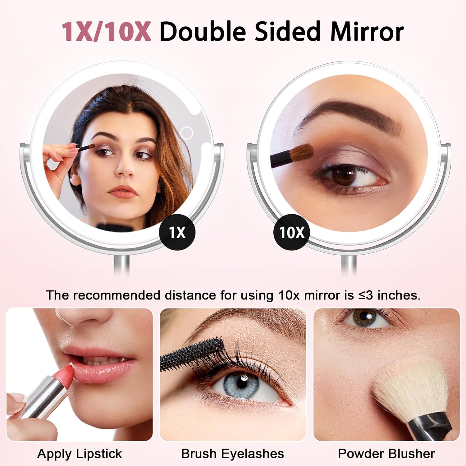 10x Magnifying Mirror with Light