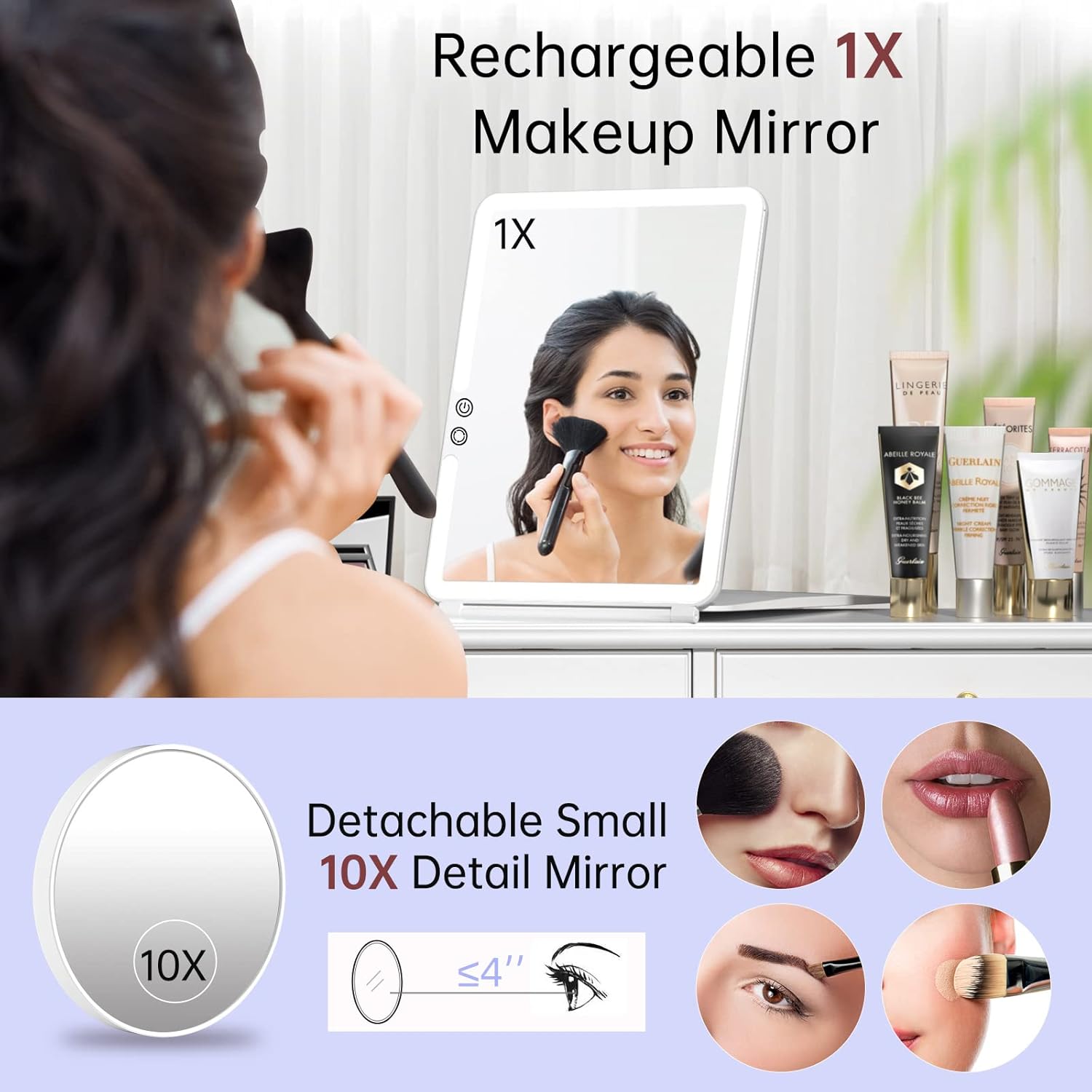 1800mAh Rechargeable Makeup Mirror