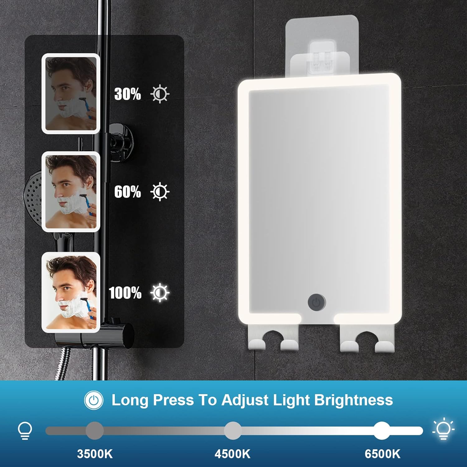 Fogless Heated Shower Mirror for Shaving