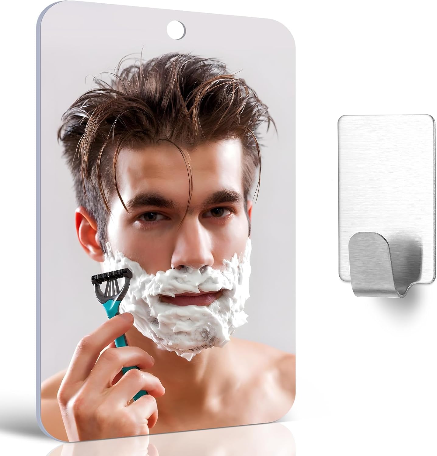 No Fog No Hassle Cobee Fogless Shower Mirror with Adhesive Hook
