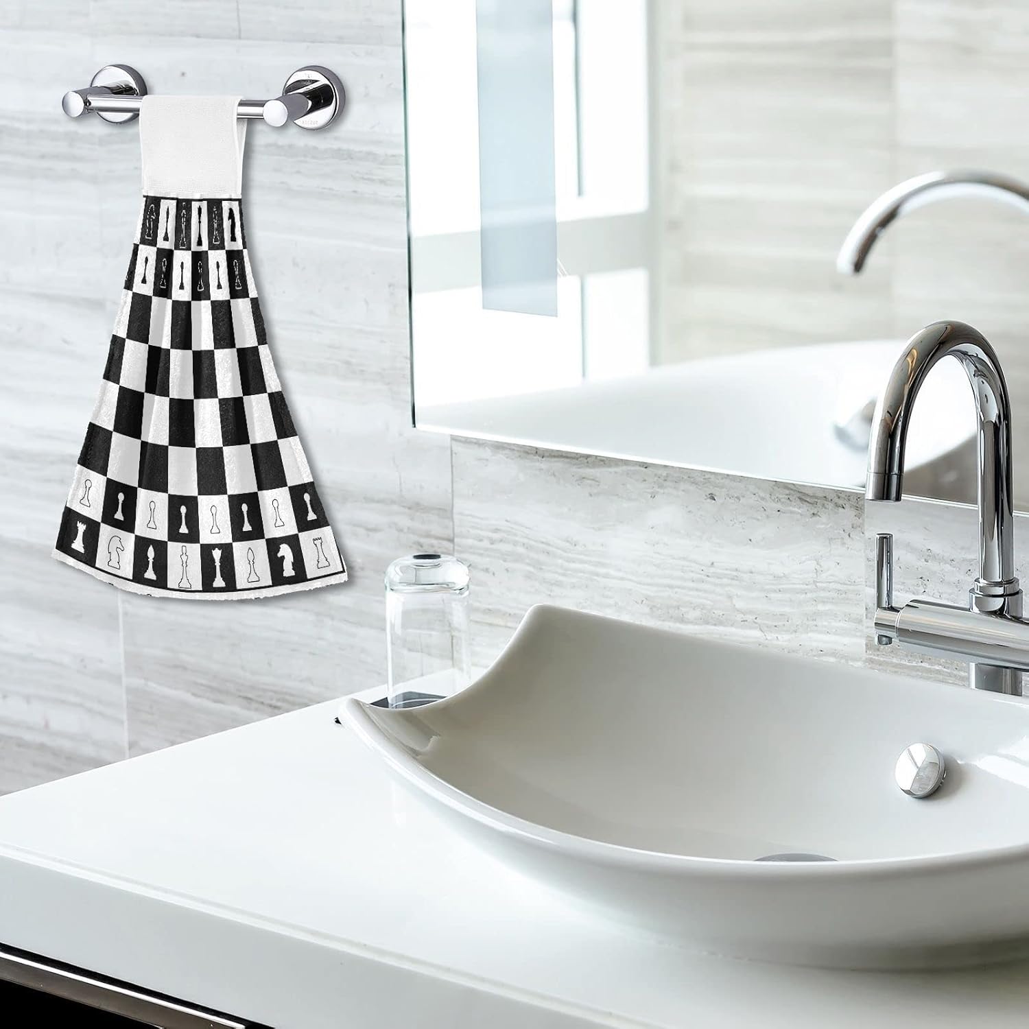 Chess Silhouette Kitchen Towels Set 2PCS