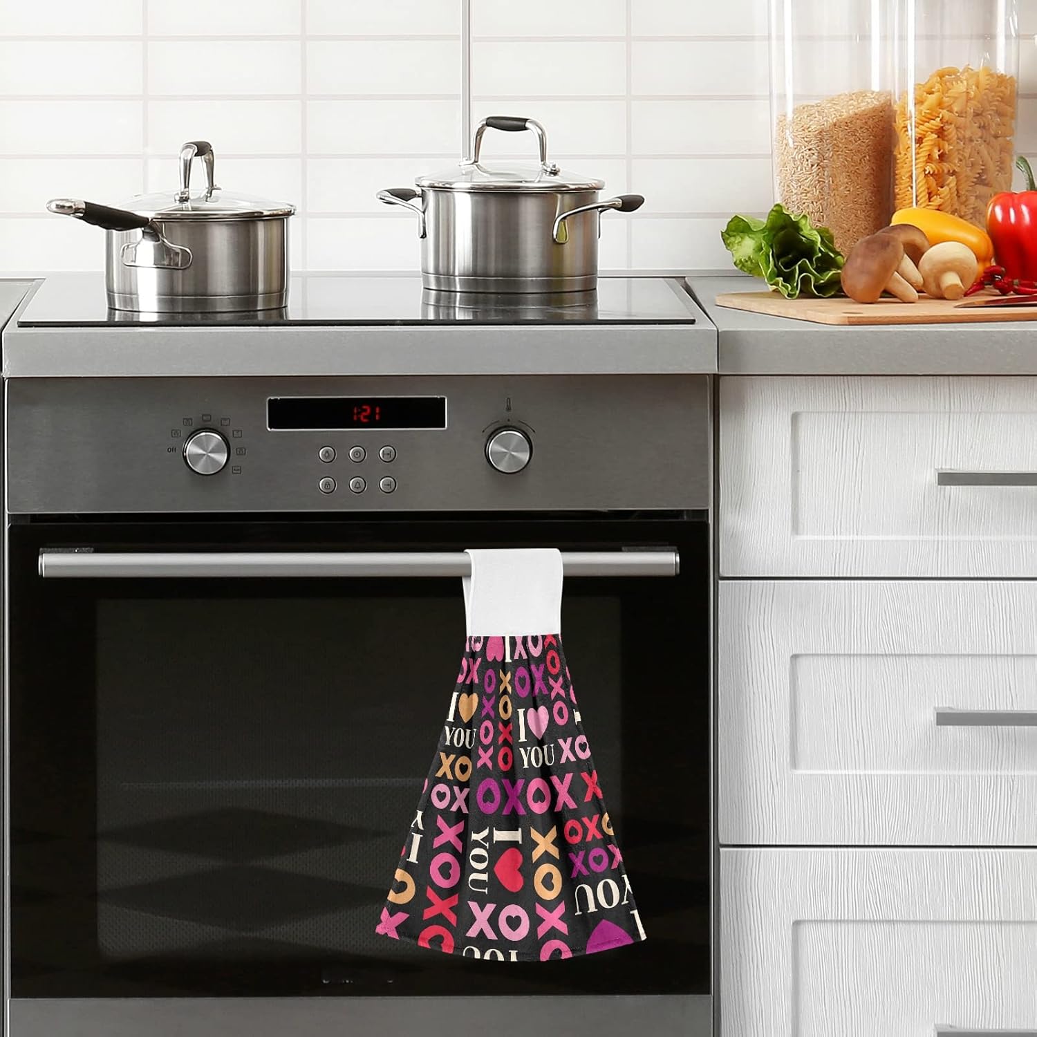Elegant Heartfelt Kitchen Towels for Love Fingertip Towels with Unique Design
