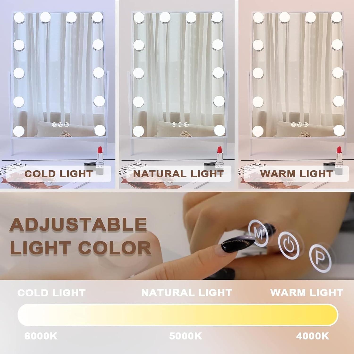 Hansong Lighted Vanity Mirror for Makeup