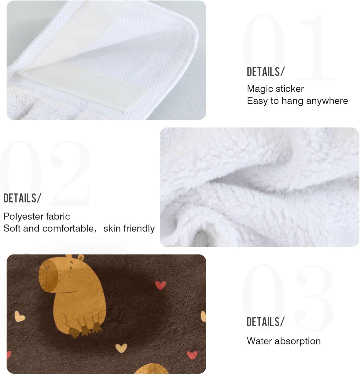 Capybara Kitchen Towels for Home Use