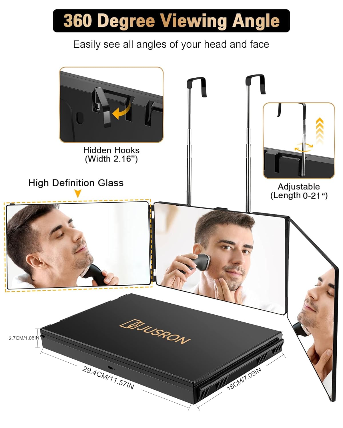 360-Degree Self-Hair Cutting Mirror