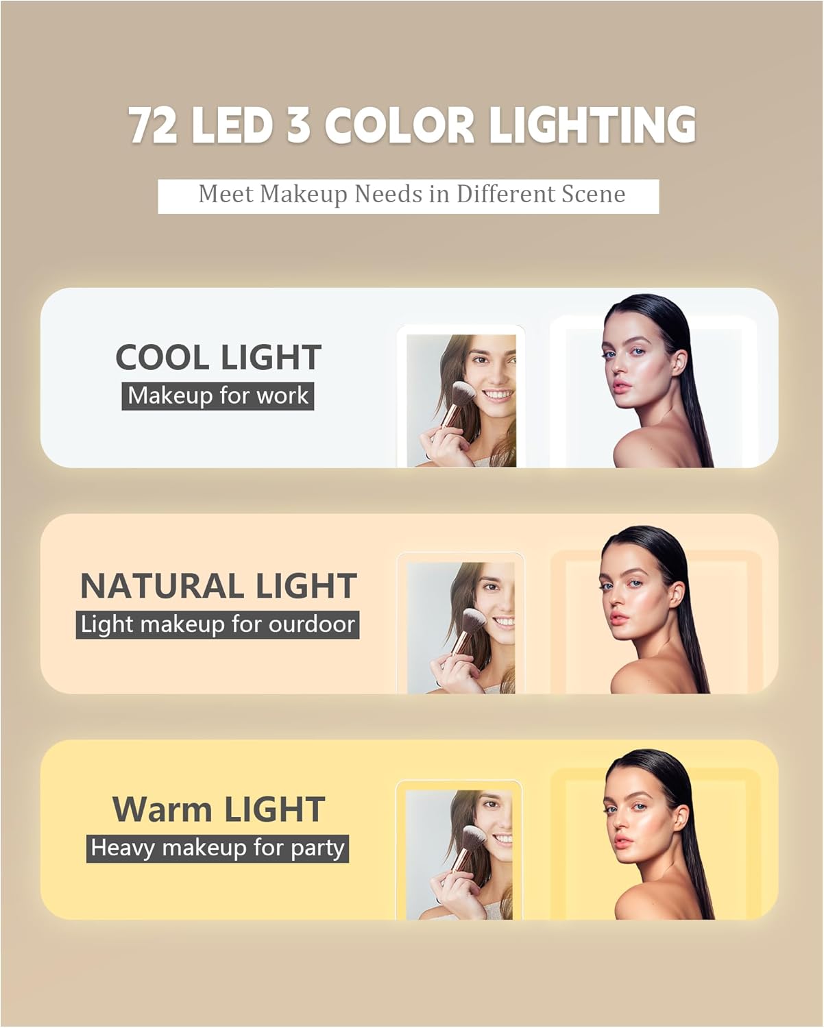 Perfect Make-up Mirror with Lights for Travelers