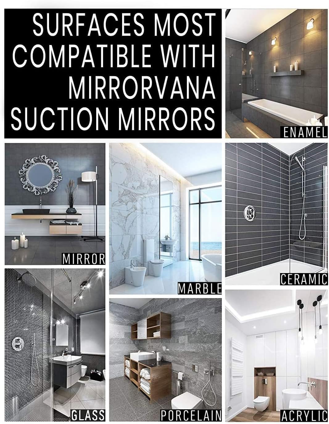 MirrorVana Dual Antifog Shower Mirror Shave with Confidence