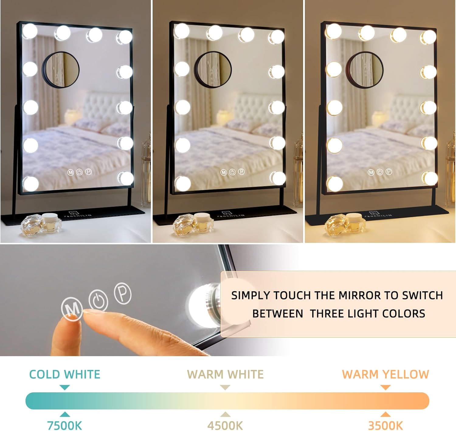 Luxury Makeup Mirror with Smart Lights