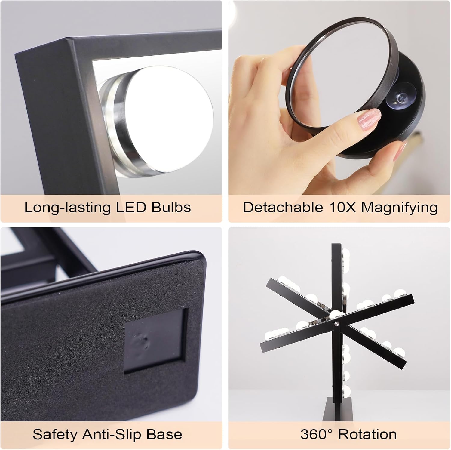 Luxury Makeup Mirror with Smart Lights