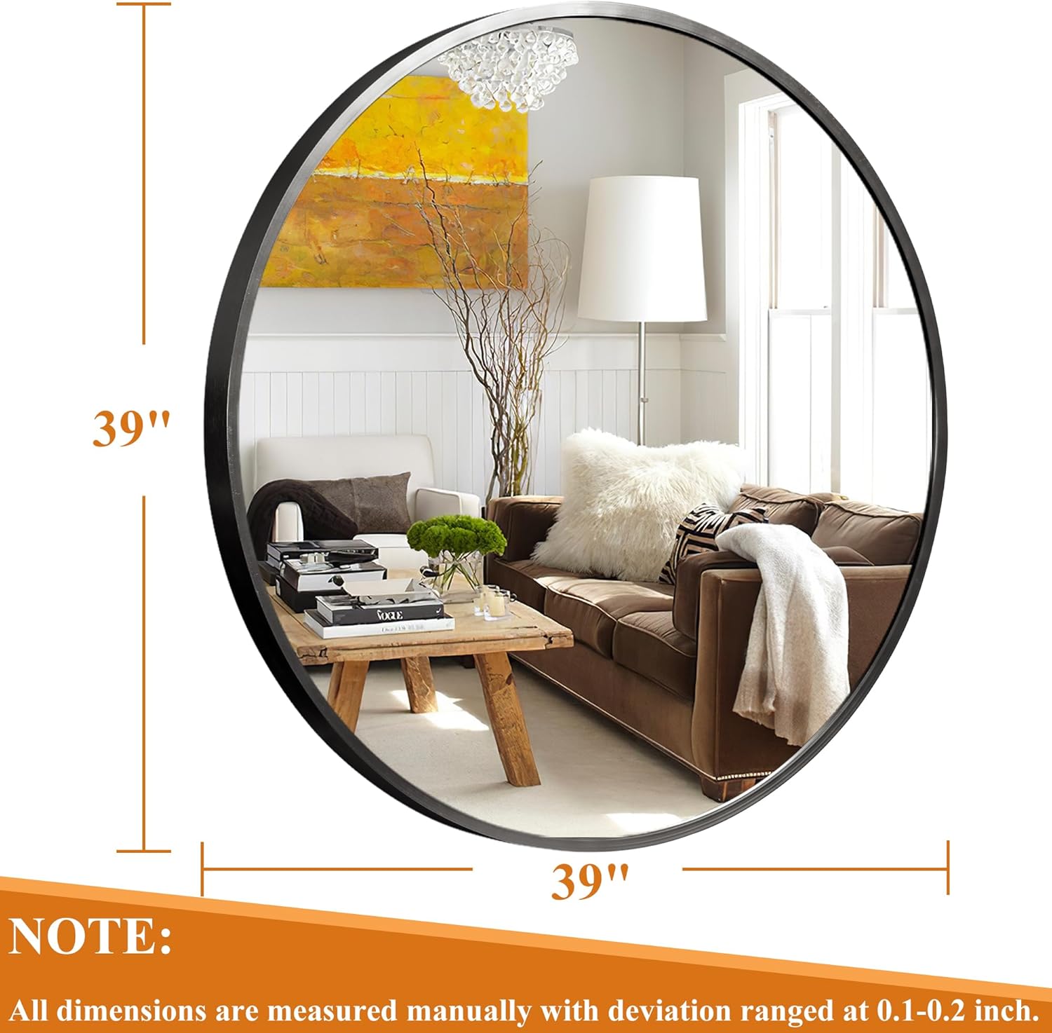 Large Circular Wall Mirror