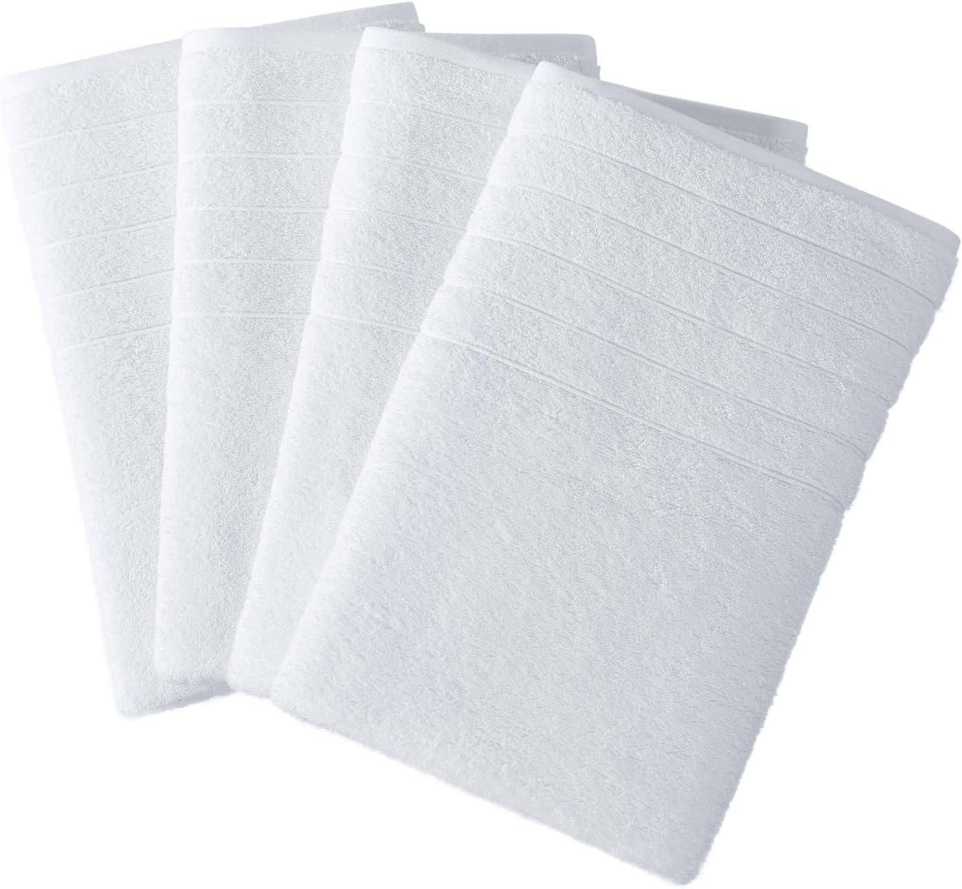 Casa Platino 4-Pack Luxury Bath Towels 30x60 Ringspun Cotton White