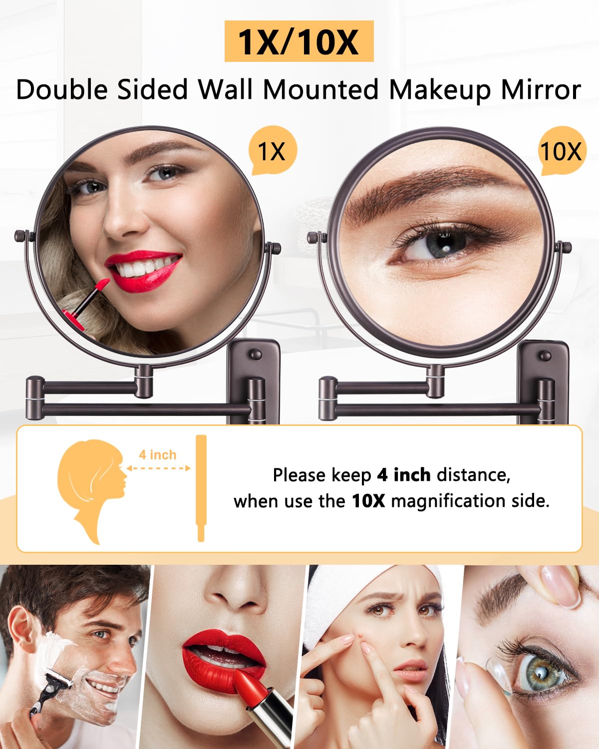 Decluttr 10x Magnifying Mirror for Makeup