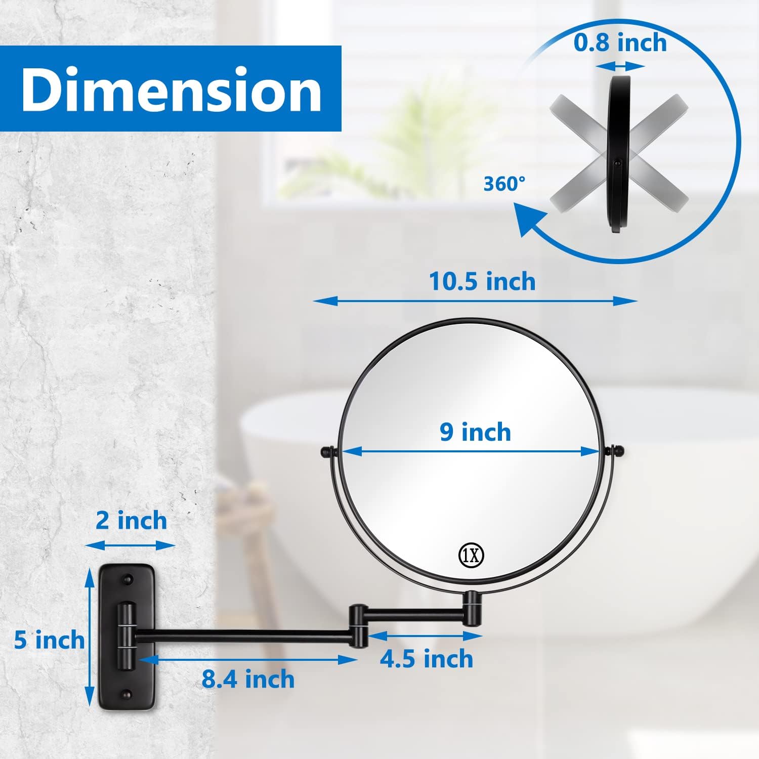 Wall-Mounted Makeup Mirror 9