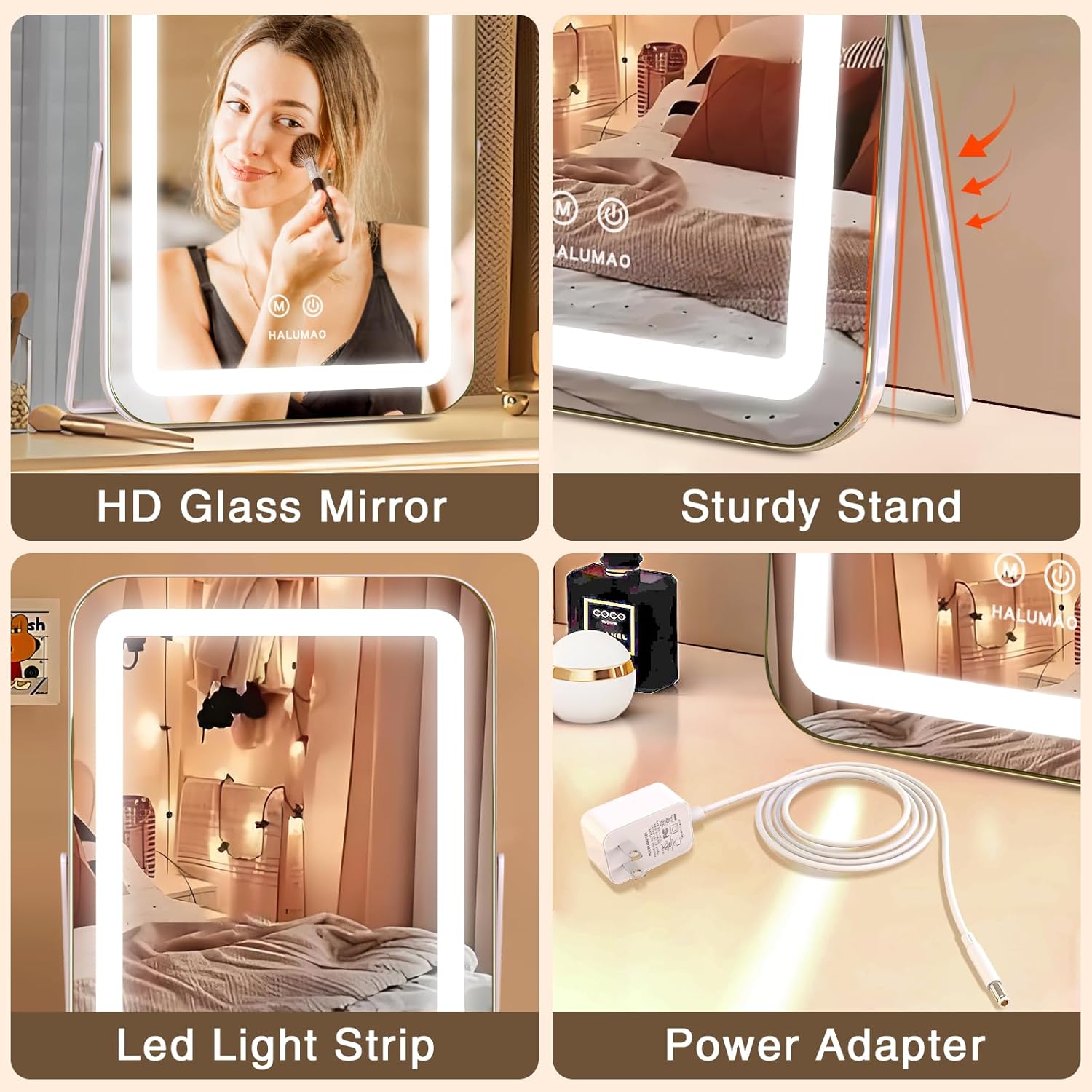 146 inch Vanity Mirror with 3 Lighting Modes
