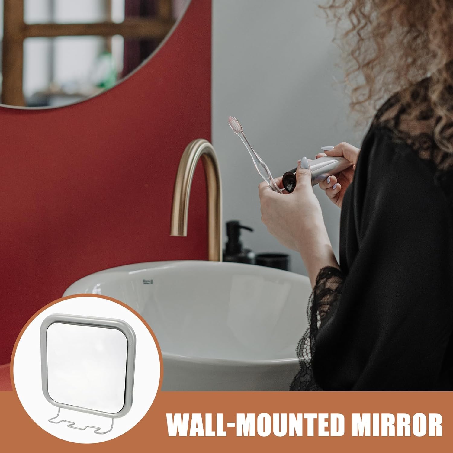 Nolitoys Tilting Fogless Shower Mirror