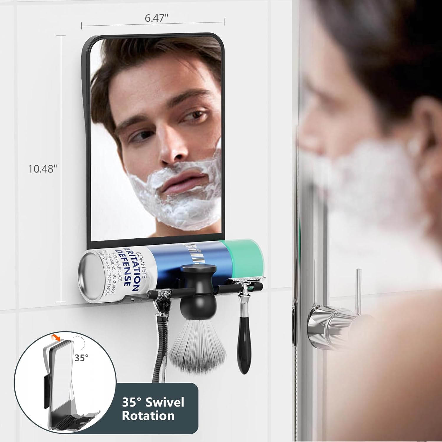 COSMIRROR Anti-Fog Folding Mirror for Shavers
