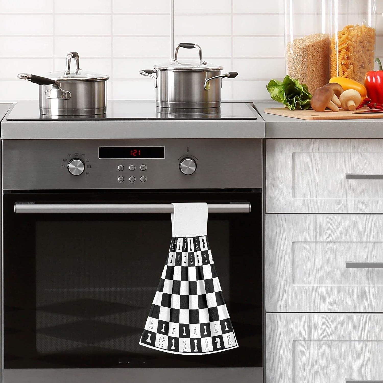 Chess Silhouette Kitchen Towels Set 2PCS
