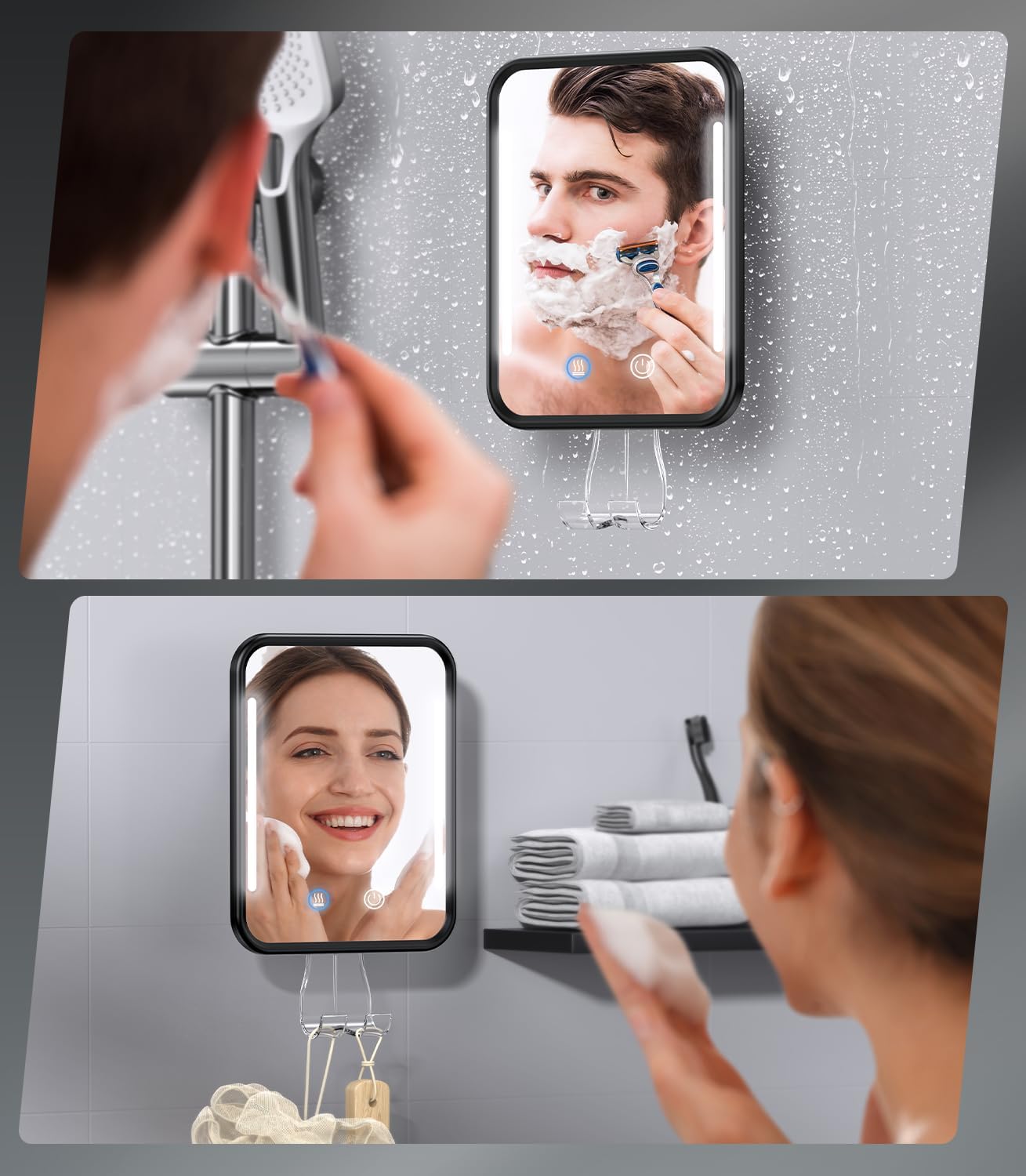 Gospire Heated Shower Mirror - Experience Smooth Shaving in the Bathroom