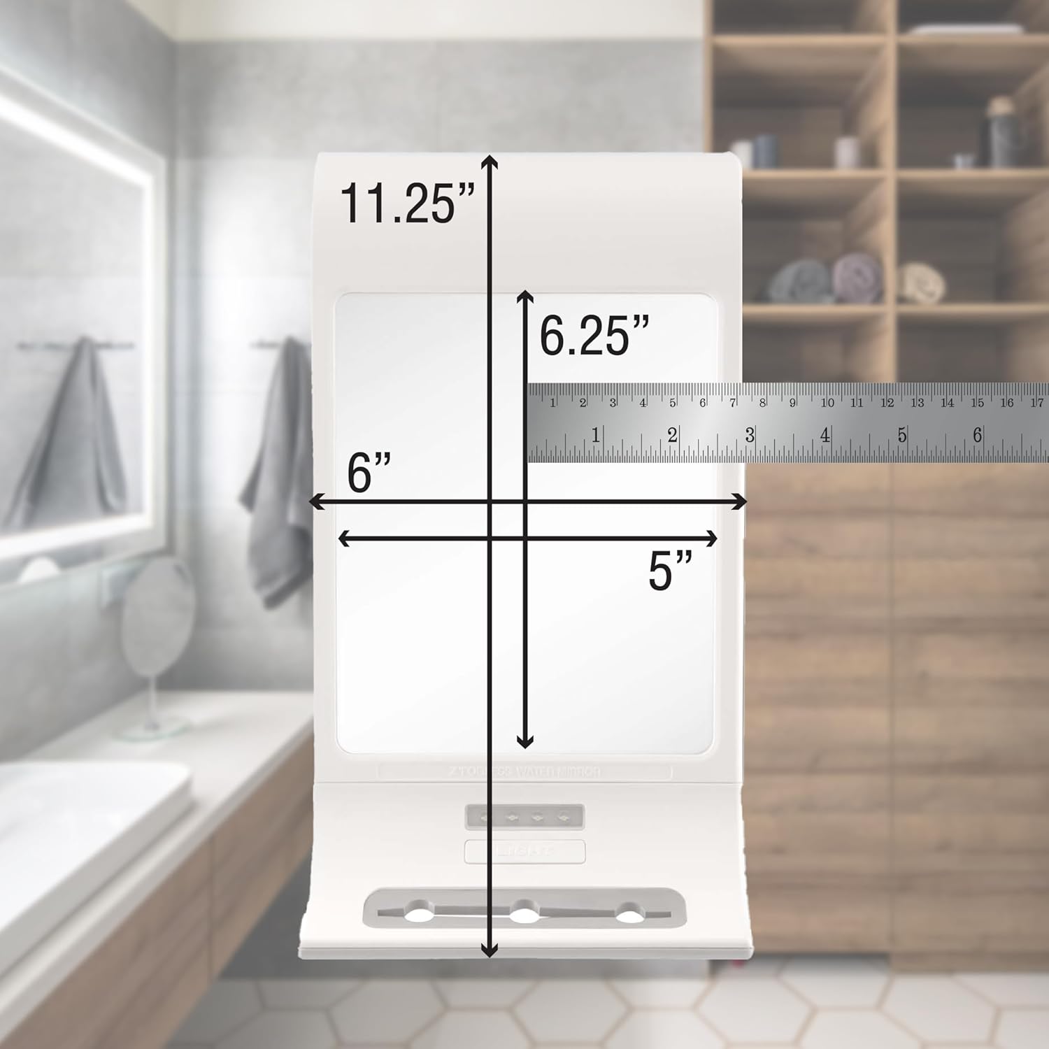 Zadro Fogless LED Shower Mirror with Secure Mounting