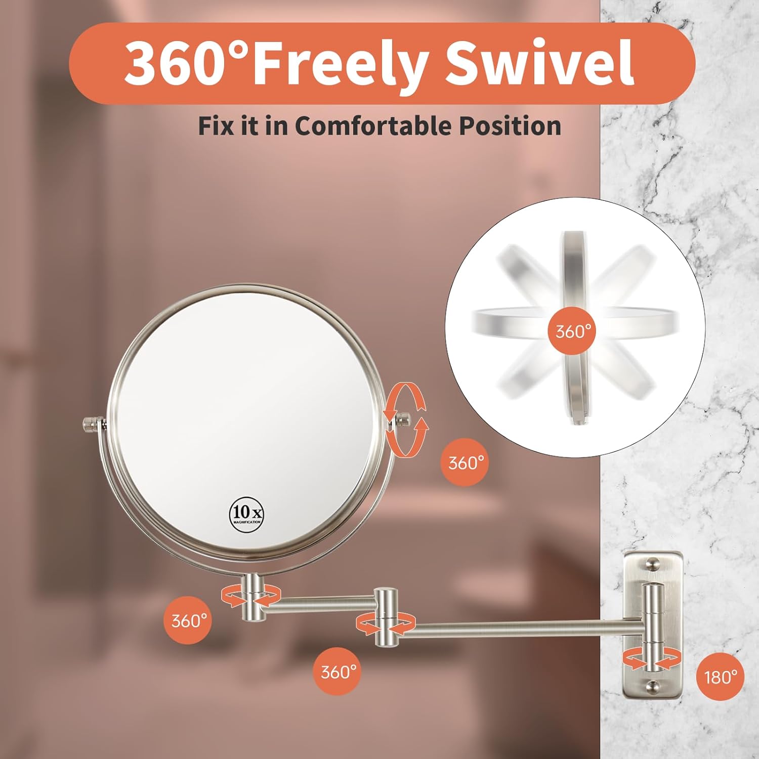 Erlingeryi 8 Wall-Mounted Makeup Mirror