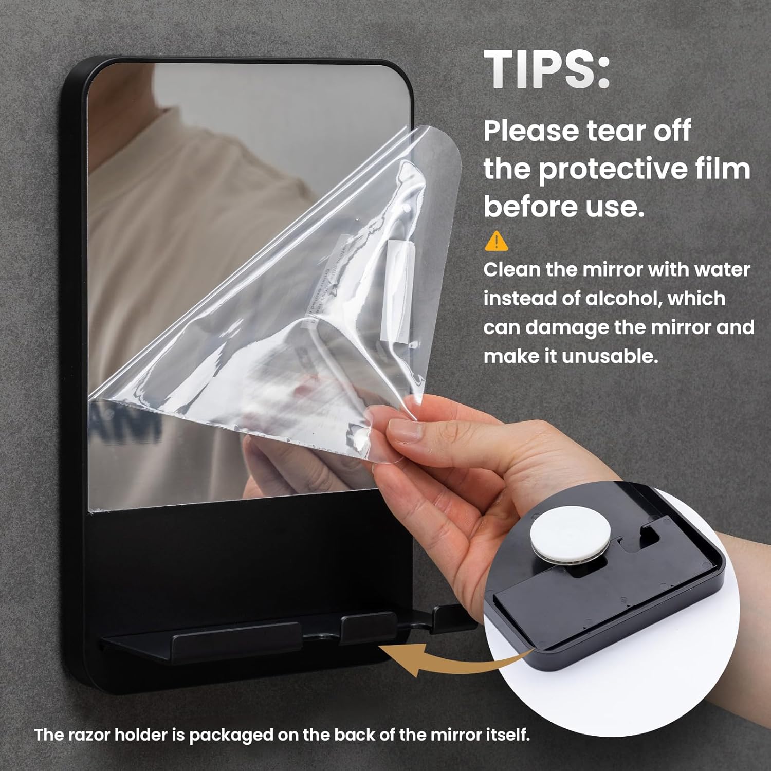Smooth Wash with TAILI Shutter-Ready Fogless Shower Mirror