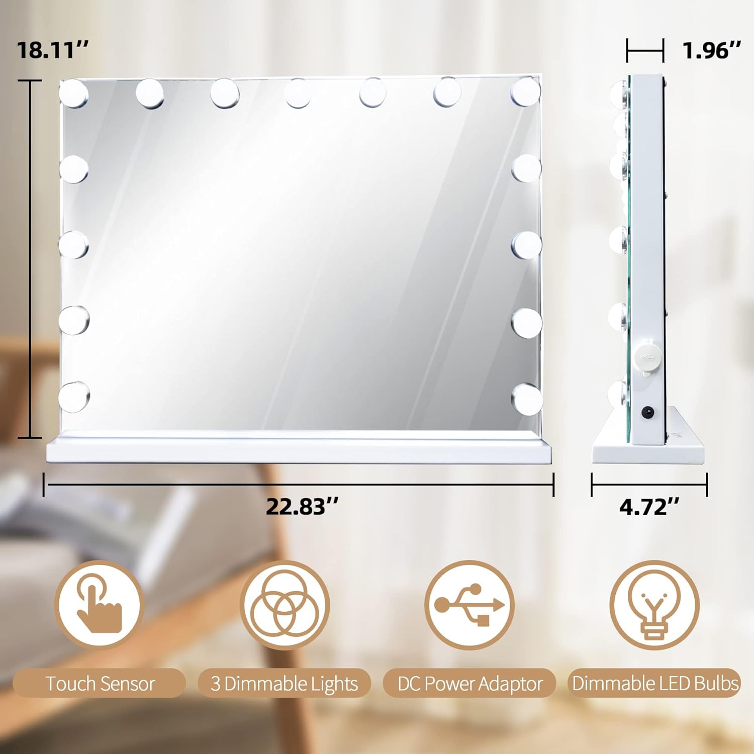 10X Magnifying Makeup Mirror with Lights
