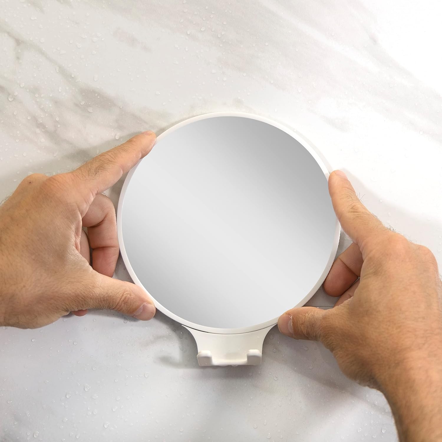 Zadro Wall-Mounted Shower Shaver Mirror with Razor Holder