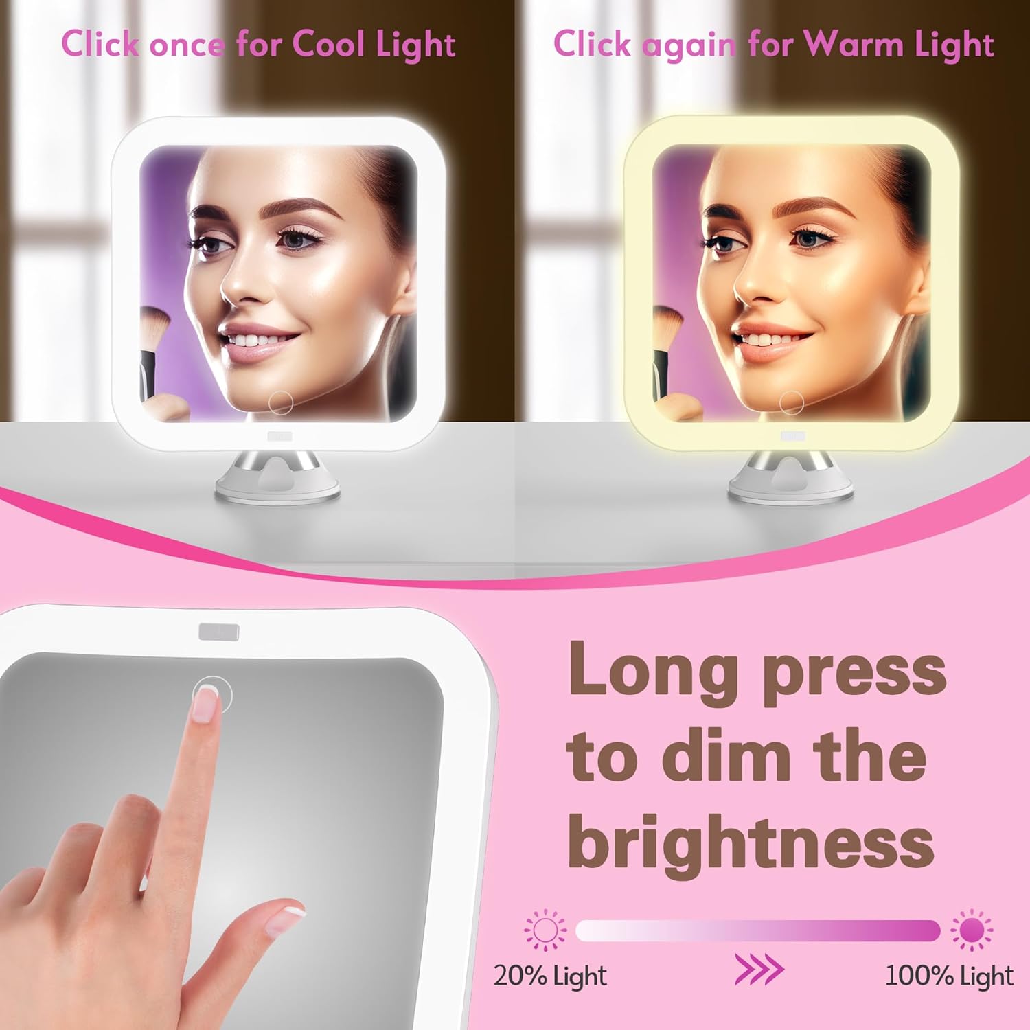 10X Magnifying Compact Mirror with LED Lights