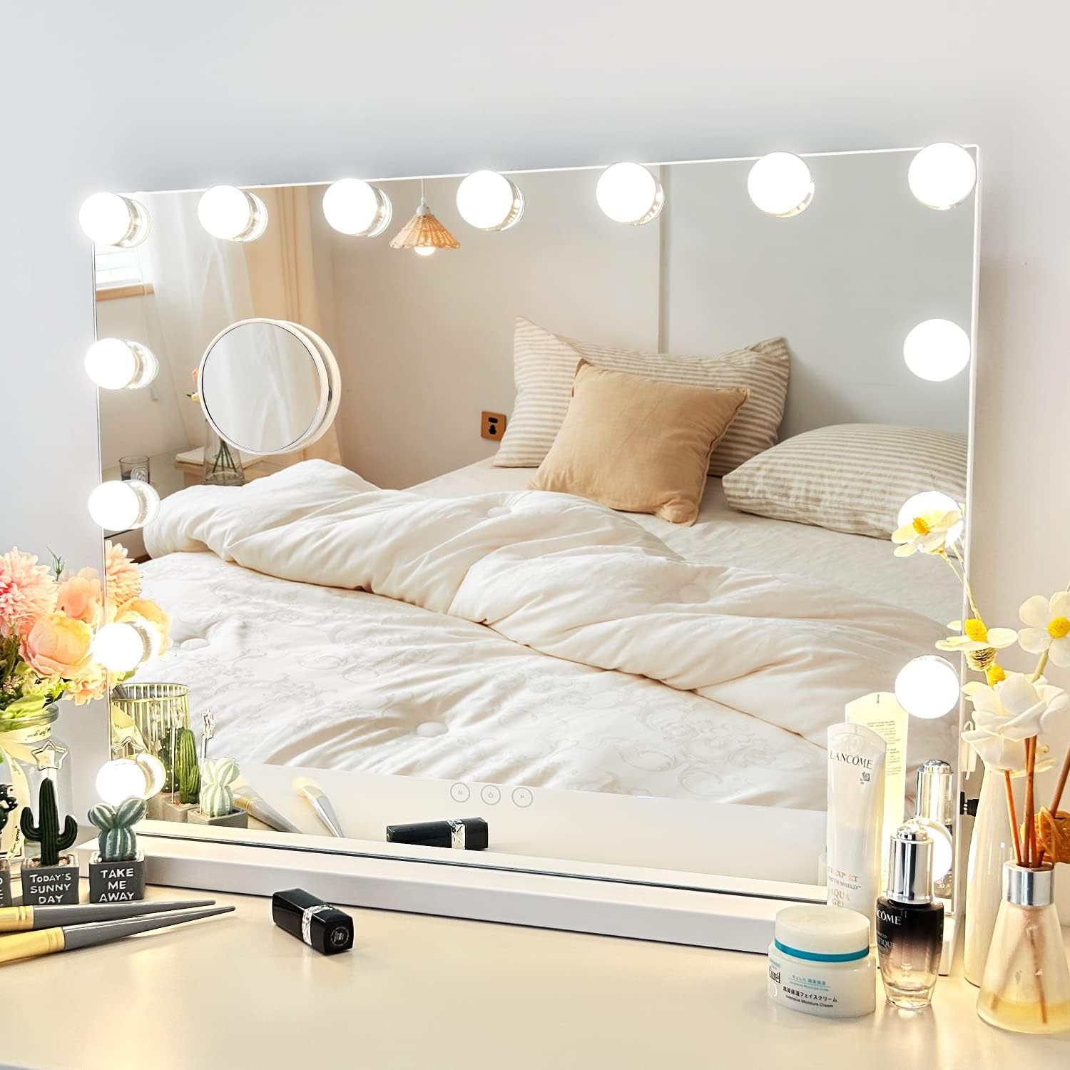 NUSVAN Vanity Mirror with 3 Lighting Modes Touch Control