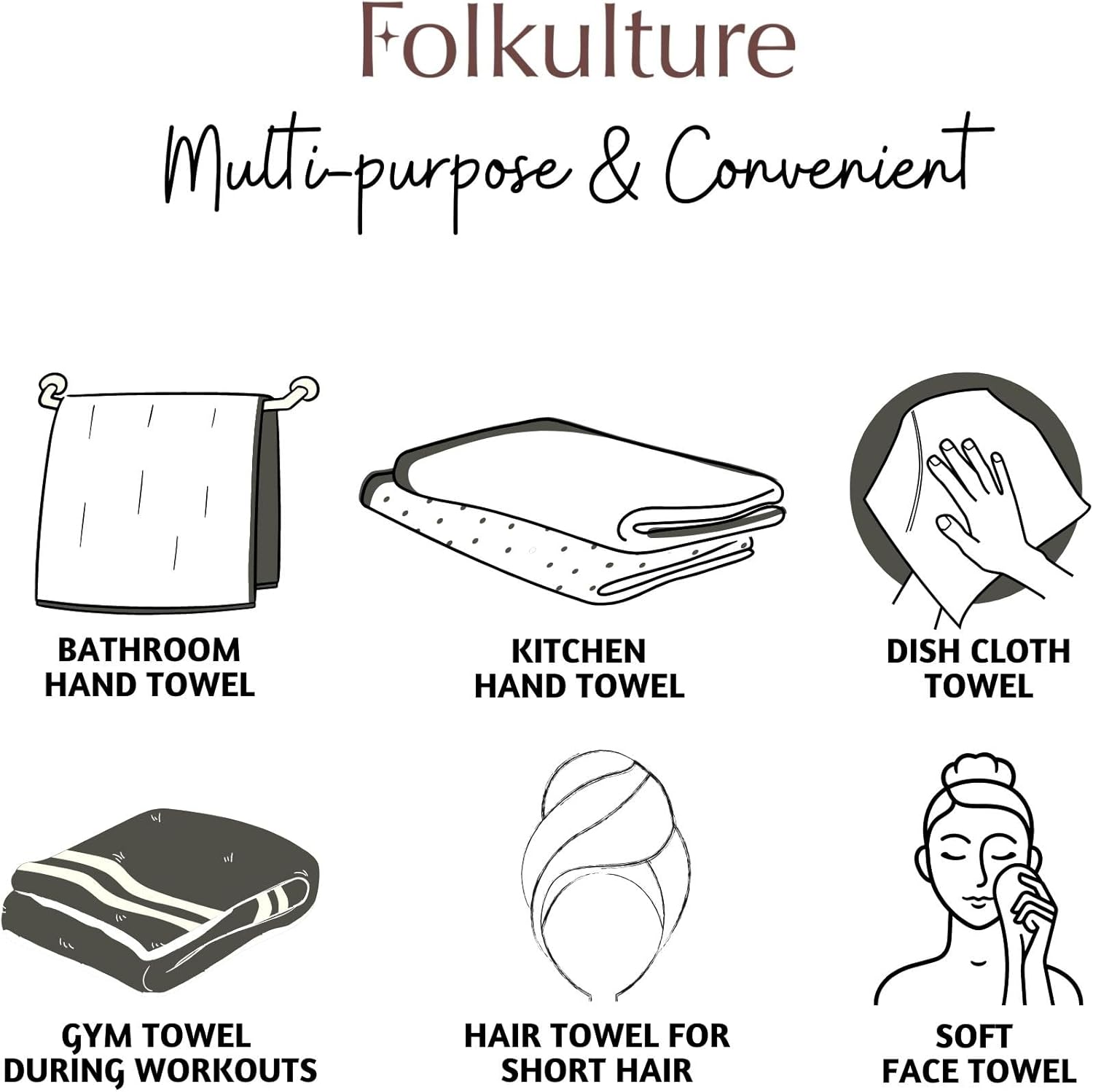 Folkulture Boho Hand Towels with Tassels