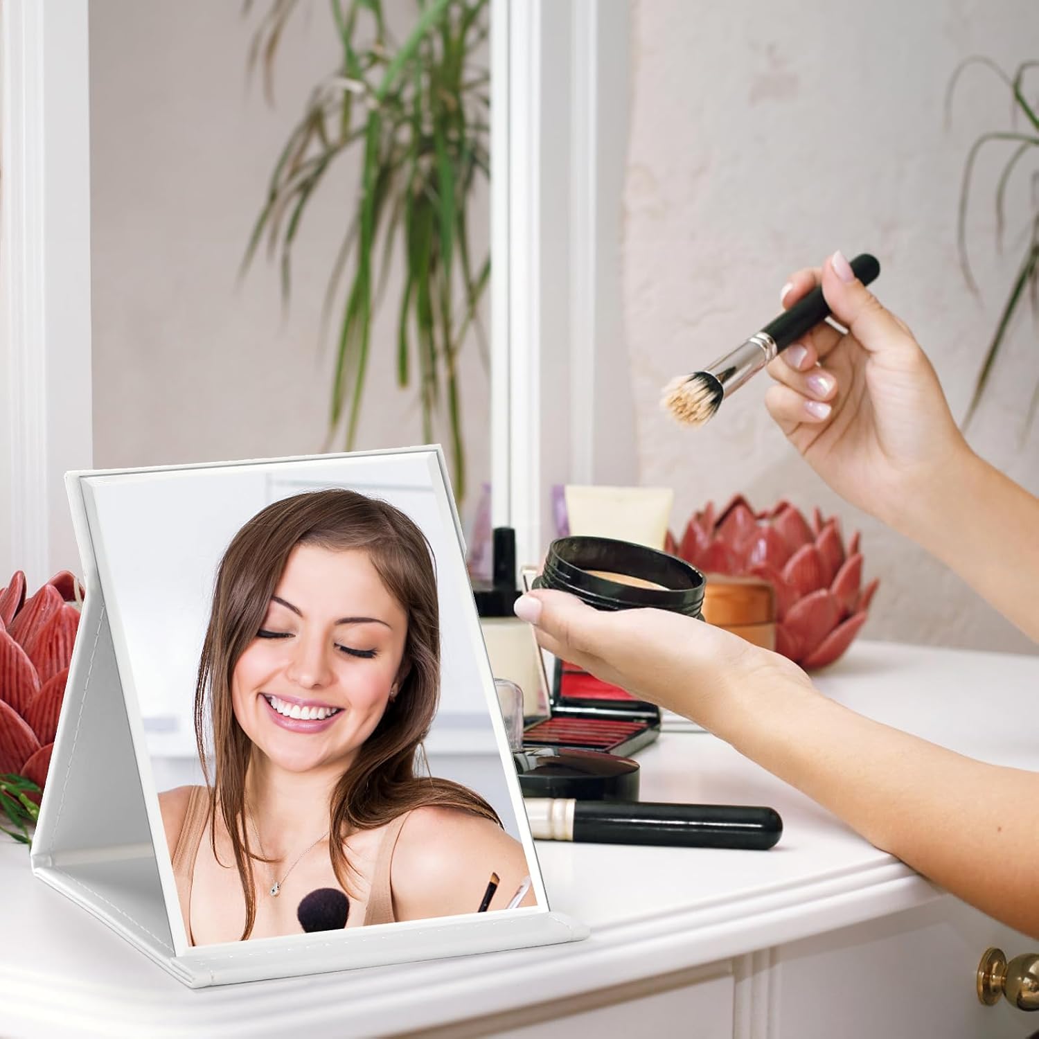 3-Pack Portable Folding Makeup Mirror