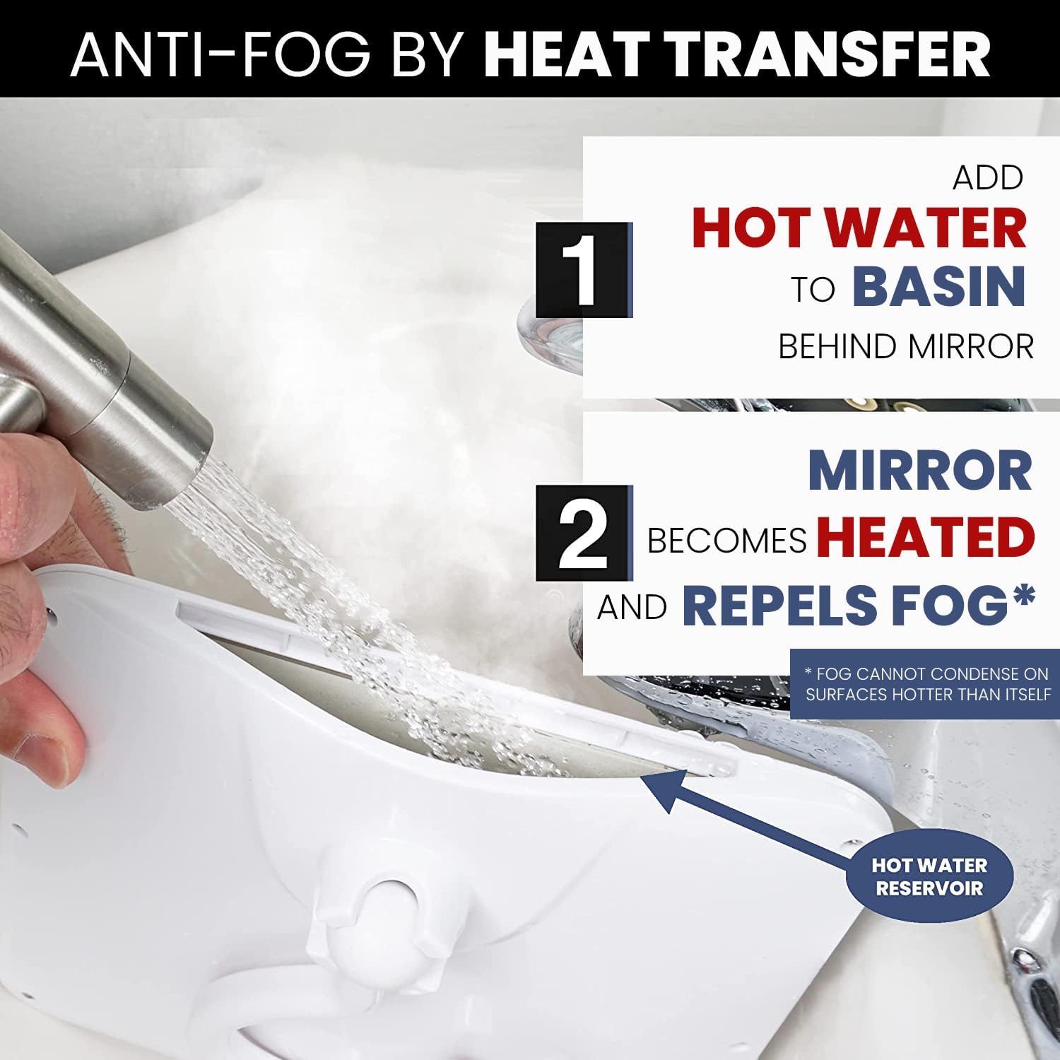 MirrorVana Dual Anti-Fog Folding Shatterproof Shower Mirror