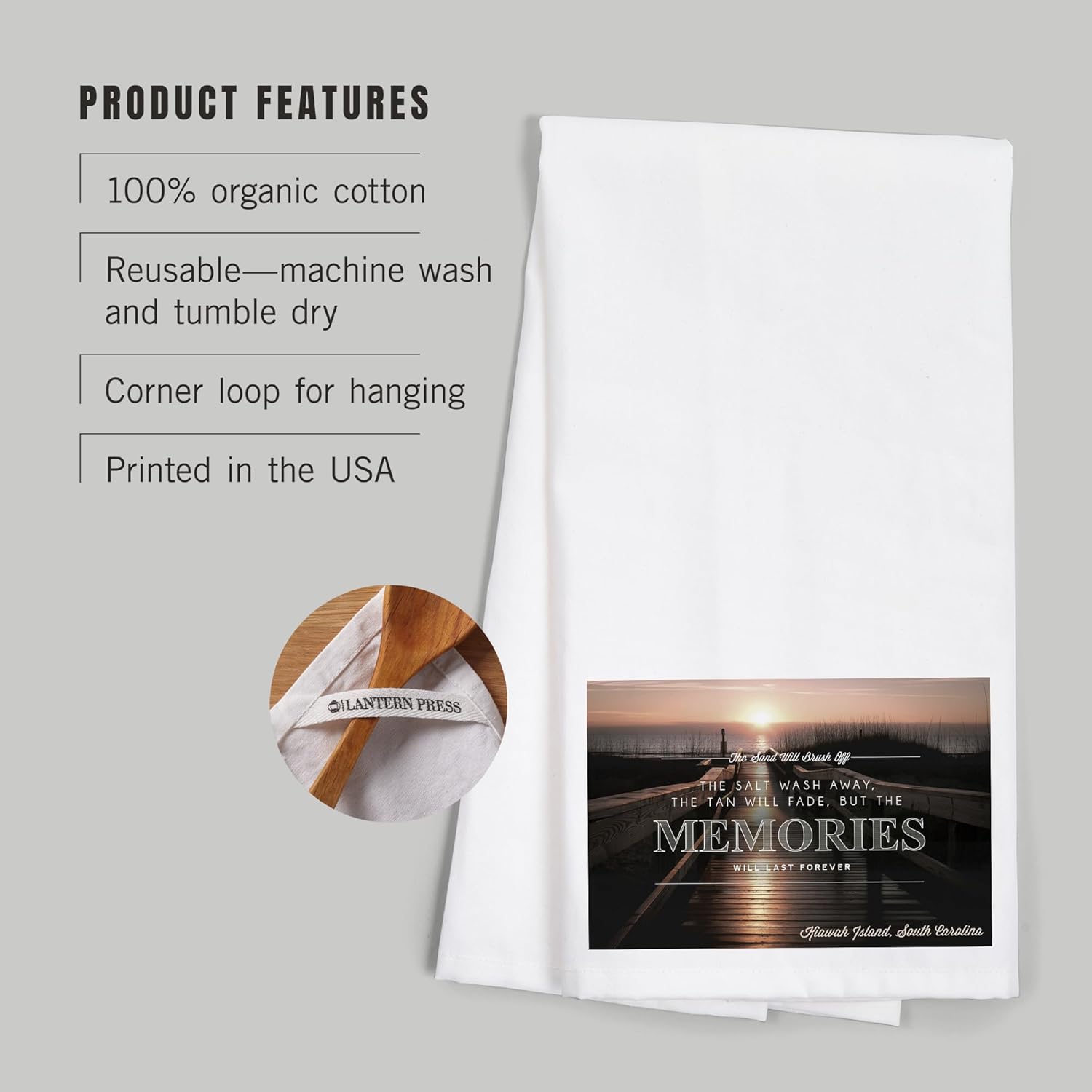 Lantern Press Kiawah Island Beach Towel