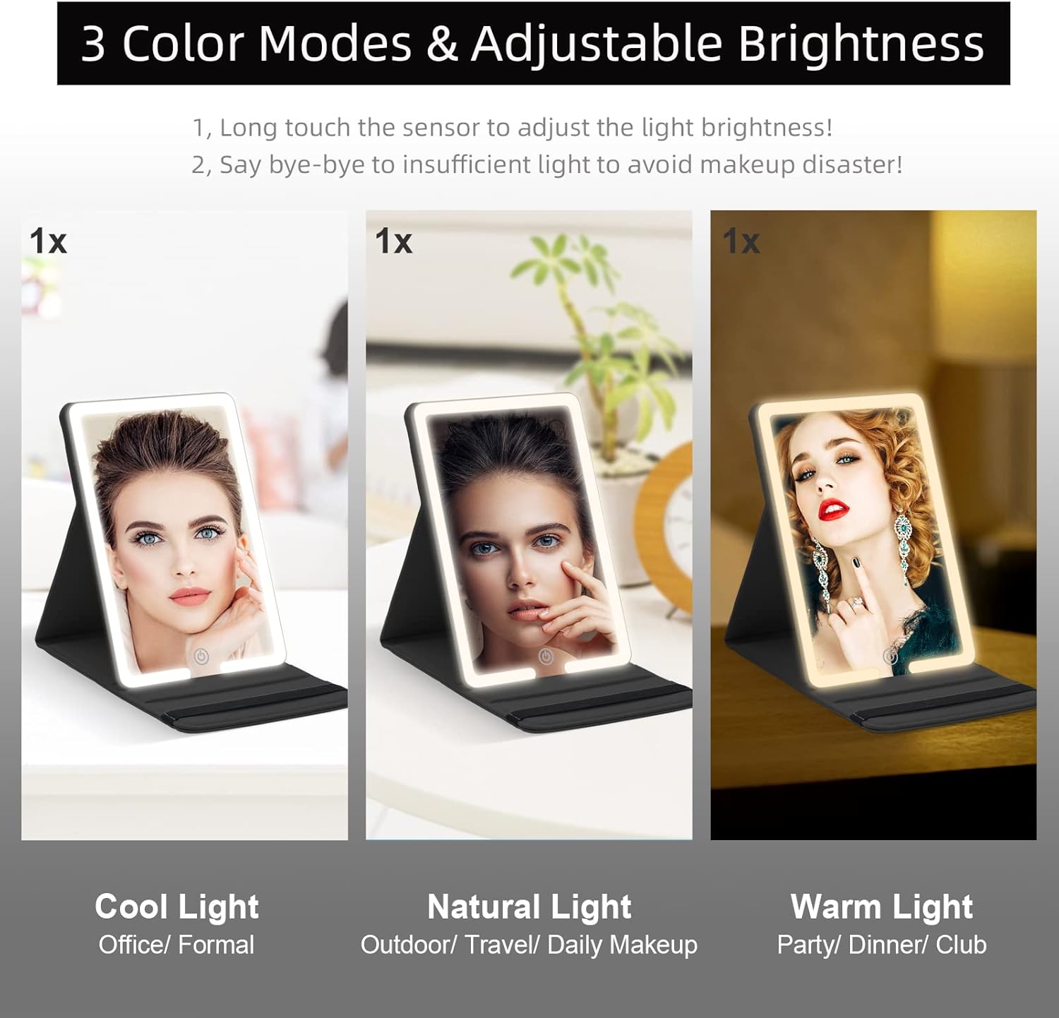 RRtide Compact 10X 20X Magnifying Mirror for Travel