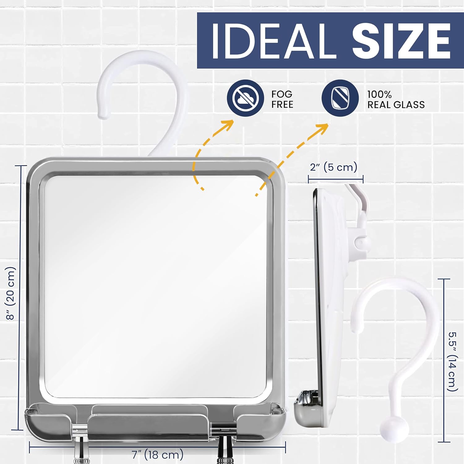 MIRRORVANA Professional Quality Real Glass No Fog Easy to Hang