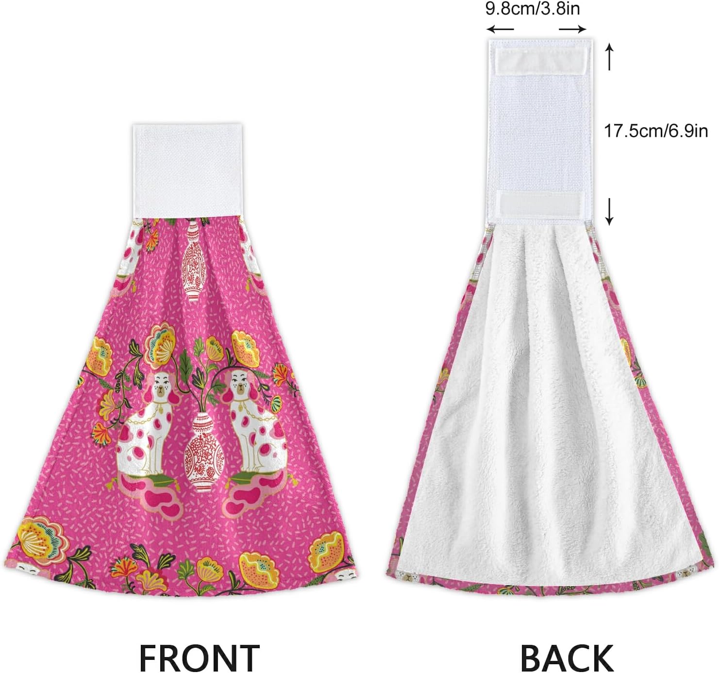 Premium 2-Pack Kitchen Towels Stokes Dogs Design